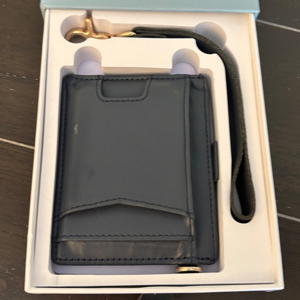 Andar x Daryl-Ann Denner The Denner Navy Leather Card Holder Wallet Wristlet - Picture 2 of 8